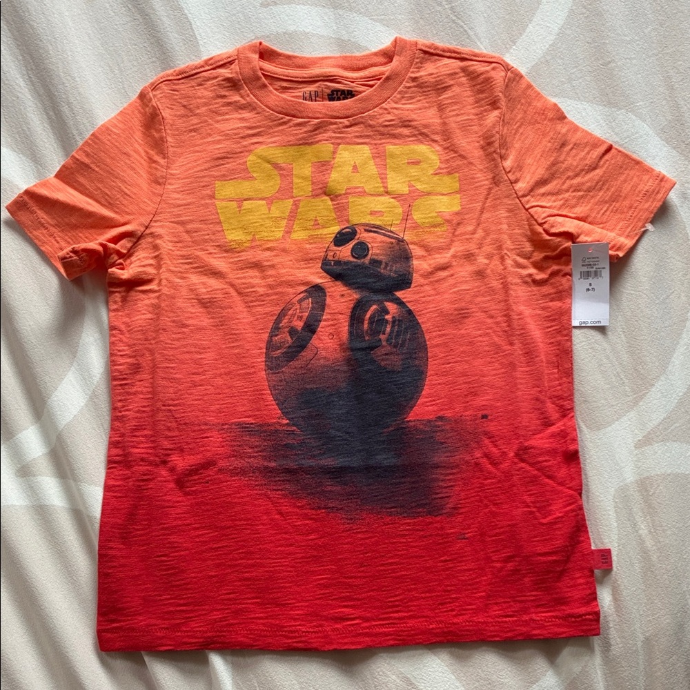 Star Wars GAP Orange Gradient T-Shirt kids 6/7 small